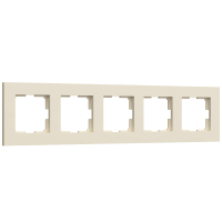 Рамка из поликарбоната на 5 постов SlabWerkel W0052962 айвори