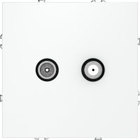 Розетка телевизионная оконечная TV+SAT VOLTUM S70, белый матовый, VLS060402