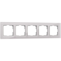 Рамка из стекла на 5 постов Werkel Favorit W0051117 дымчатый