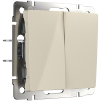 Перекрестный переключатель двухклавишный Werkel W1123003 слоновая кость