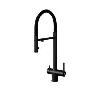 Смеситель для кухни с гибким изливом и подключением к фильтру DQ DA1462505Black, черный