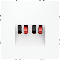 Розетка акустическая Voltum S70 4-местная, белый матовый, VLS060302