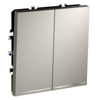 Выключатель встраиваемый двухклавишный с подсветкой Voltum S70, кашемир, VLS020203