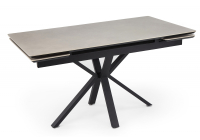 Керамический стол Notta Старлайт 120 (180) carmen light grey / черный