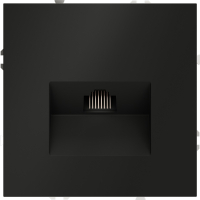 Розетка компьютерная RJ45 кат.6 встраиваемая Voltum S70, черный матовый, VLS060108