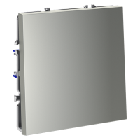 Выключатель встраиваемый одноклавишный Voltum S70, сталь, VLS010105