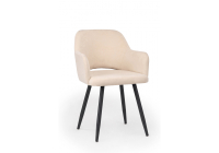 Стул на металлокаркасе Notta Эолин бежевый / черный