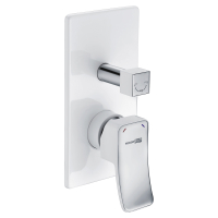 WasserKraft Aller 10641WHITE встраиваемый смеситель для ванны и душа