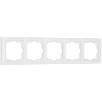 Рамка из поликарбоната на 5 постов Werkel Snabb Basic W0052001 белый