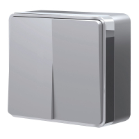 Выключатель двухклавишный Werkel Gallant W5020006 серебряный