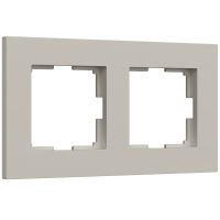 Рамка пластиковая на 2 поста Werkel Slab W0022917 дымчатый софт