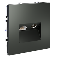 Розетка ТВ+Ethernet RJ-45 кат.6 Voltum S70 VLS060706, титан