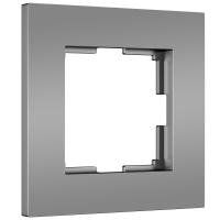 Рамка из поликарбоната на 1 пост Werkel Slab W0012965 серебро софт