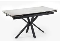 Керамический стол Notta Старлайт 140(200) snow alpin white / черный