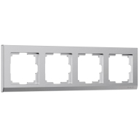 Рамка из поликарбоната на 4 поста Werkel Stark W0041865 серебряный матовый