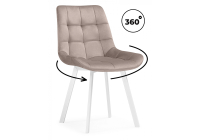 Стул на металлокаркасе Notta Челси 360 латте / белый