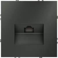 Розетка компьютерная RJ45 кат.6 встраиваемая Voltum S70, титан, VLS060106