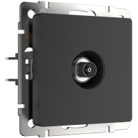 ТВ-розетка проходная Werkel W1184008 черный матовый