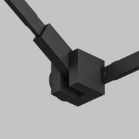 Угловой коннектор 90° стена-потолок с поворотом под произвольным углом Denkirs Air Base TR5213-BK