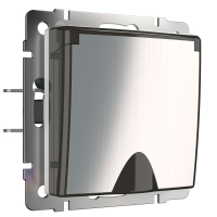 Розетка влагозащенная с защитной крышкой Werkel W1171202 глянцевый никель