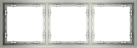 Рамка пластиковая на 3 поста Voltum S70, сталь, VLS100305