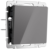 Выключатель одноклавишный проходной Werkel W1112044 графит акрил