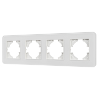 Рамка стеклянная на 4 поста Arlight Omali белая Soft-touch, 049716