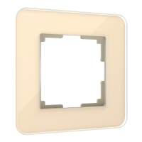 Рамка из стекла на 1 пост Werkel Elite W0012443 айвори