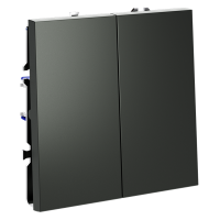 Выключатель встраиваемый двухклавишный Voltum S70, титан, VLS020106