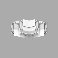 Угловой элемент 90° Denkirs Smart One TR2026-WH, белый