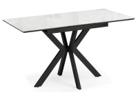 Керамический стол Woodville Гардинг 100(130) серый / черный