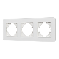 Рамка стеклянная на 3 поста Arlight Omali белая Soft-touch, 049712