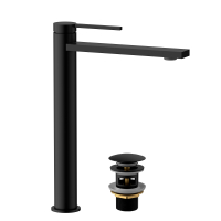 Смеситель для раковины высокий Lemark Valday LMF-8115B-BL