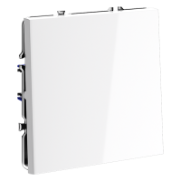 Выключатель встраиваемый одноклавишный Voltum S70, белый глянцевый, VLS010101