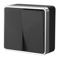 Выключатель двухклавишный Werkel Gallant W5020035 черный/хром