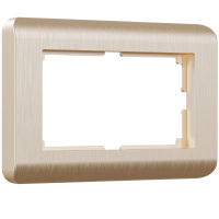 Рамка из поликарбоната для двойной розетки Werkel Stream W0082111 шампань
