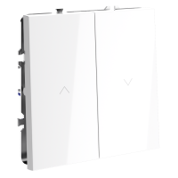 Выключатель встраиваемый для жалюзи Voltum S70 VLS020701, белый глянцевый