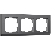 Рамка из поликарбоната на 3 поста Werkel Stark W0031864 графит матовый