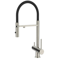 Смеситель для кухни с гибким изливом и подключением к фильтру DQ DA1462504Satin, сатин