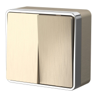 Выключатель двухклавишный Werkel Gallant W5020010 шампань рифленый
