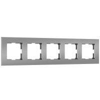 Рамка из поликарбоната на 5 постов Slab Werkel W0052965 серебро