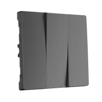 Набор клавиш для выключателя трехклавишного Werkel W1139004 графит рифленый