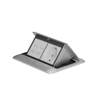 Выдвижной блок лючок на 4 модуля Werkel W8074065 серебряный