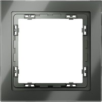 Рамка стеклянная на 1 пост Voltum S70, титан, VLS110106