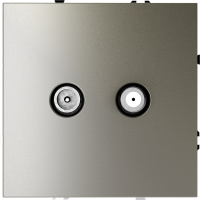 Розетка телевизионная оконечная TV+SAT VOLTUM S70, шелк, VLS060404