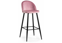Барный стул Woodville Dodo 1 pink with edging / black