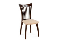 Стул деревянный Woodville Лидиос велюр тедди / орех темный