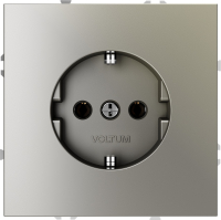 Розетка встраиваемая с заземлением 16А Voltum S70, шелк, VLS040104