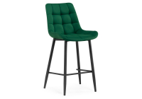 Барный стул Woodville Алст велюр зеленый / черный