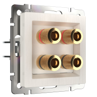 Акустическая розетка Werkel WL13-AUDIOx4 перламутровый рифленый